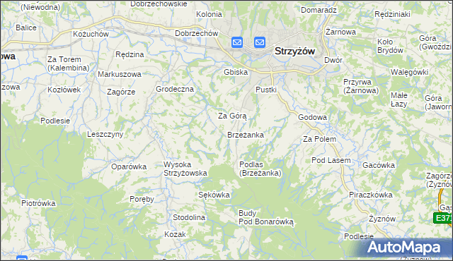 mapa Brzeżanka, Brzeżanka na mapie Targeo