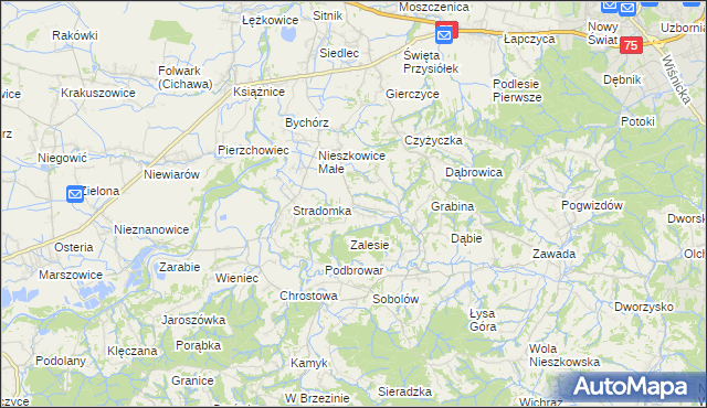 mapa Buczyna gmina Bochnia, Buczyna gmina Bochnia na mapie Targeo