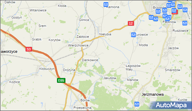 mapa Bukwica gmina Żukowice, Bukwica gmina Żukowice na mapie Targeo