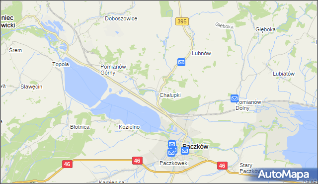 mapa Chałupki gmina Kamieniec Ząbkowicki, Chałupki gmina Kamieniec Ząbkowicki na mapie Targeo