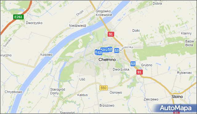 mapa Chełmno, Chełmno na mapie Targeo