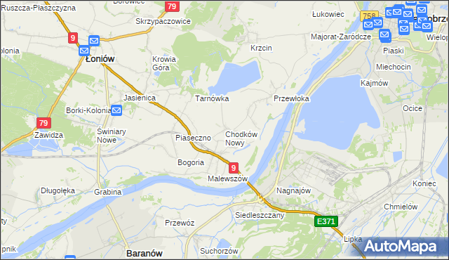 mapa Chodków Nowy, Chodków Nowy na mapie Targeo