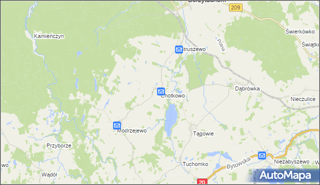 mapa Chotkowo, Chotkowo na mapie Targeo