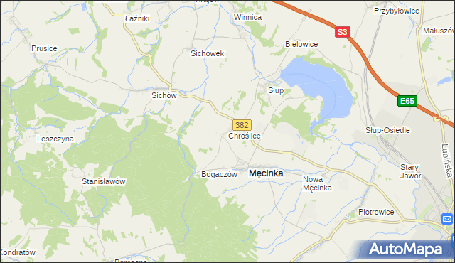 mapa Chroślice, Chroślice na mapie Targeo