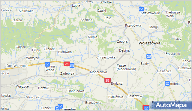 mapa Chrząstówka, Chrząstówka na mapie Targeo