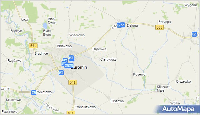 mapa Cierpigórz gmina Żuromin, Cierpigórz gmina Żuromin na mapie Targeo