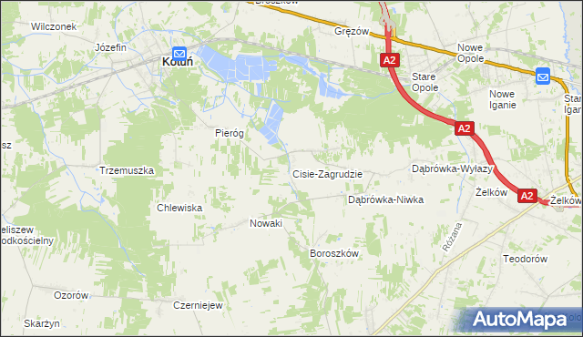 mapa Cisie-Zagrudzie, Cisie-Zagrudzie na mapie Targeo