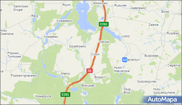 mapa Cotoń, Cotoń na mapie Targeo