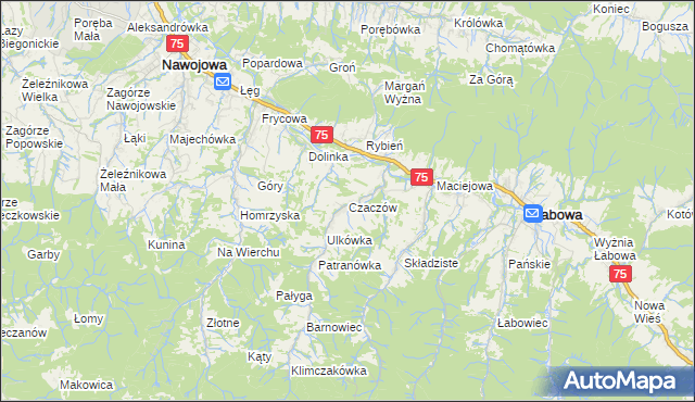 mapa Czaczów, Czaczów na mapie Targeo