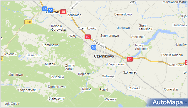 mapa Czernikowo, Czernikowo na mapie Targeo