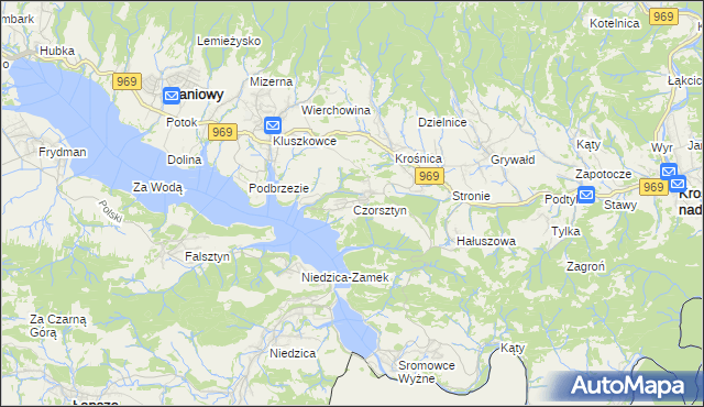 mapa Czorsztyn, Czorsztyn na mapie Targeo