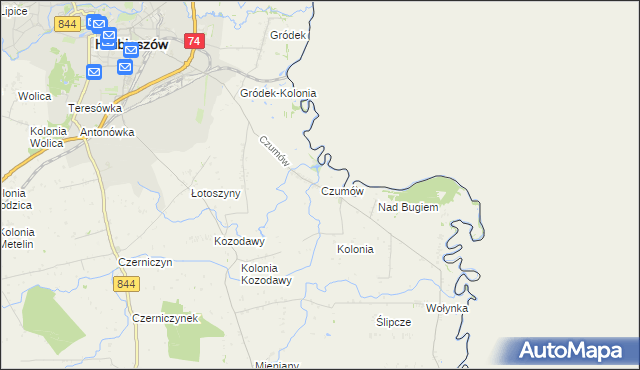 mapa Czumów, Czumów na mapie Targeo