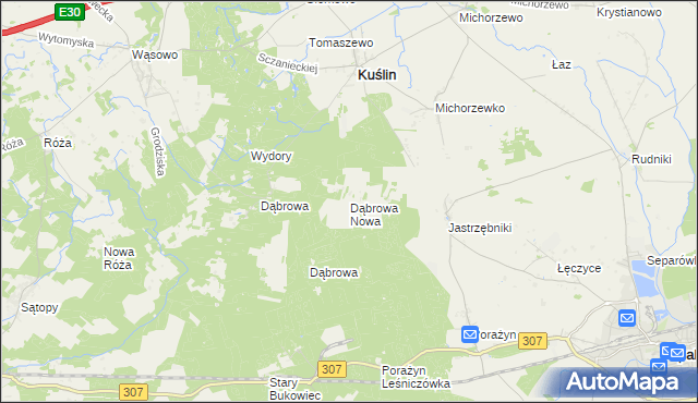 mapa Dąbrowa Nowa, Dąbrowa Nowa na mapie Targeo