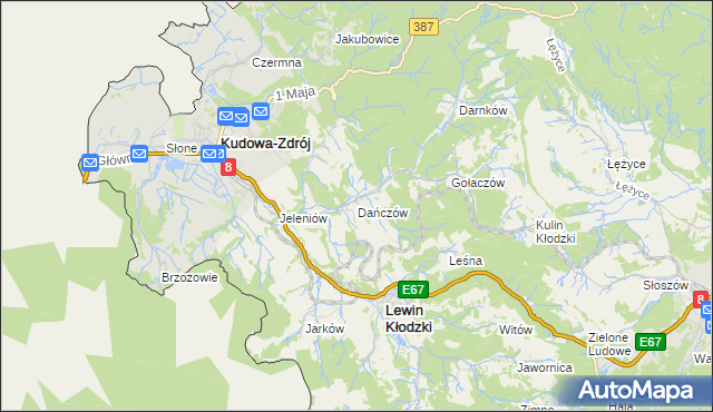 mapa Dańczów, Dańczów na mapie Targeo