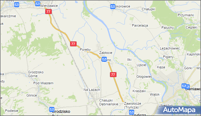 mapa Dębno gmina Leżajsk, Dębno gmina Leżajsk na mapie Targeo