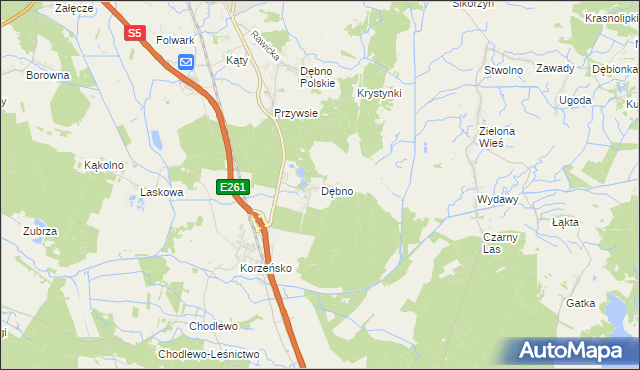 mapa Dębno gmina Żmigród, Dębno gmina Żmigród na mapie Targeo