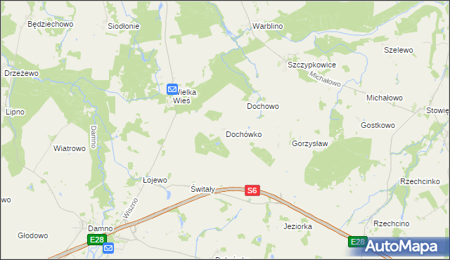 mapa Dochówko, Dochówko na mapie Targeo