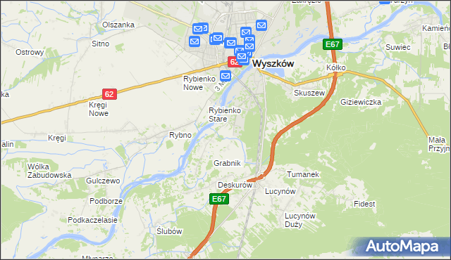 mapa Drogoszewo gmina Wyszków, Drogoszewo gmina Wyszków na mapie Targeo