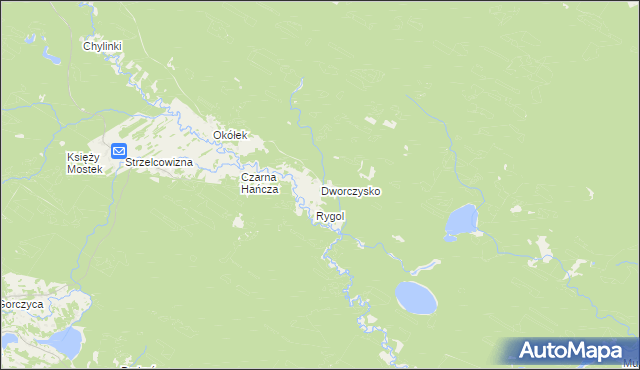 mapa Dworczysko gmina Giby, Dworczysko gmina Giby na mapie Targeo