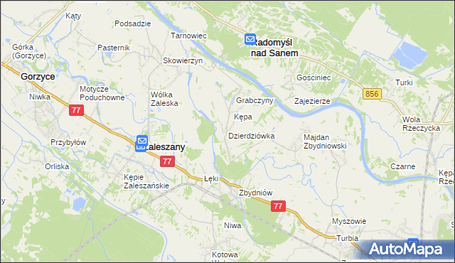 mapa Dzierdziówka, Dzierdziówka na mapie Targeo