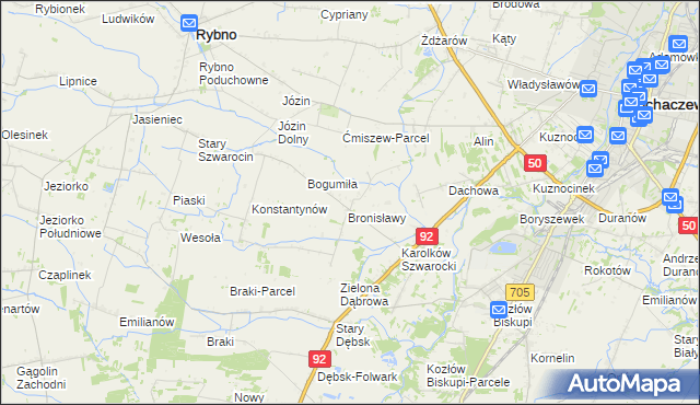 mapa Erminów, Erminów na mapie Targeo