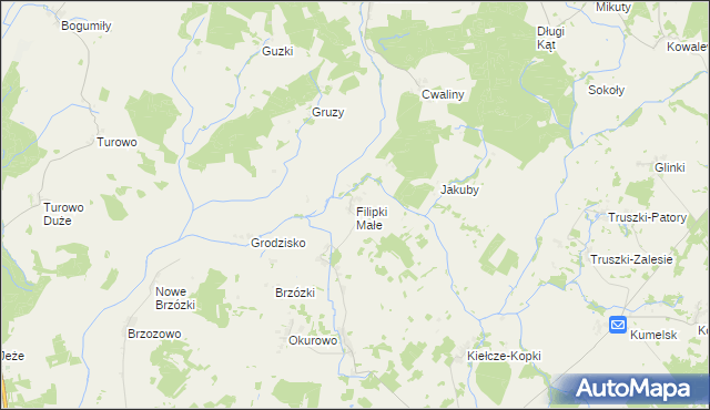 mapa Filipki Małe, Filipki Małe na mapie Targeo