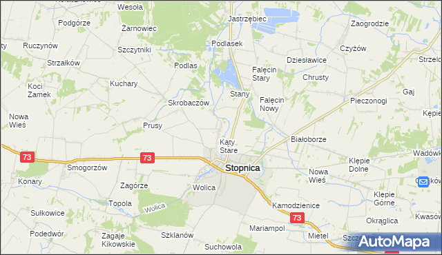 mapa Folwarki gmina Stopnica, Folwarki gmina Stopnica na mapie Targeo