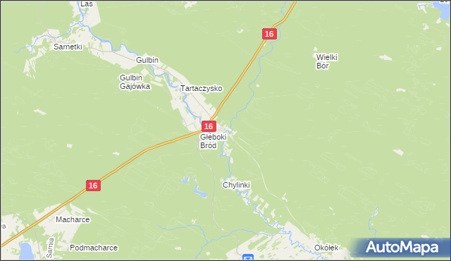 mapa Frącki, Frącki na mapie Targeo