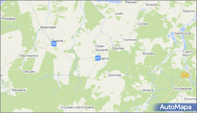 mapa Gąbino, Gąbino na mapie Targeo