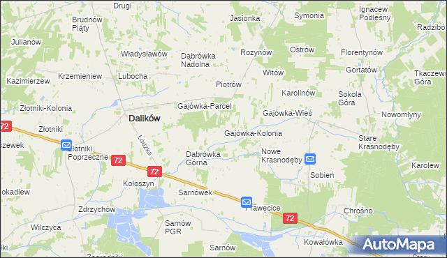 mapa Gajówka-Kolonia, Gajówka-Kolonia na mapie Targeo