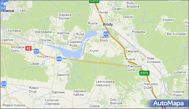 mapa Gajówka Krynki, Gajówka Krynki na mapie Targeo