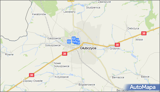 mapa Głubczyce, Głubczyce na mapie Targeo