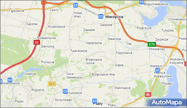 mapa Goląsza Górna, Goląsza Górna na mapie Targeo