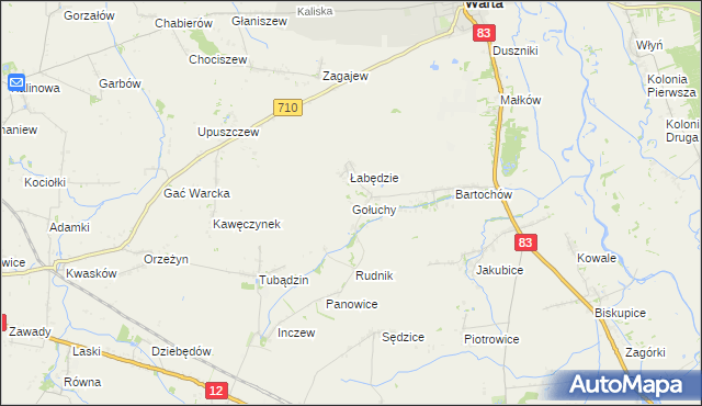 mapa Gołuchy, Gołuchy na mapie Targeo