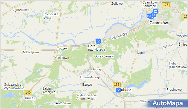 mapa Goraj-Zamek, Goraj-Zamek na mapie Targeo