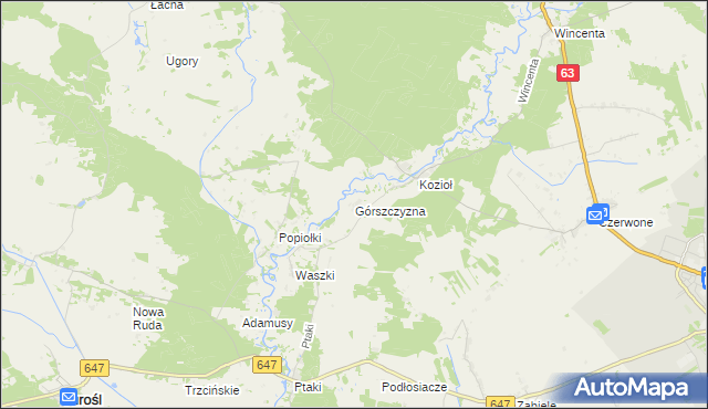 mapa Górszczyzna, Górszczyzna na mapie Targeo