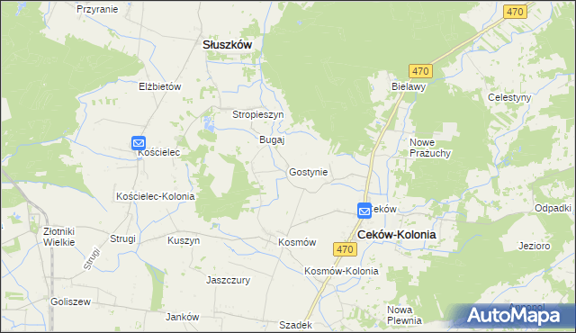 mapa Gostynie, Gostynie na mapie Targeo