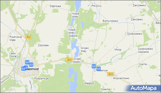 mapa Grójec Mały gmina Siedlec, Grójec Mały gmina Siedlec na mapie Targeo