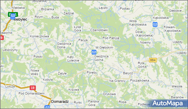 mapa Gwoźnica Górna, Gwoźnica Górna na mapie Targeo