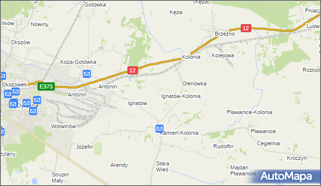 mapa Ignatów-Kolonia, Ignatów-Kolonia na mapie Targeo