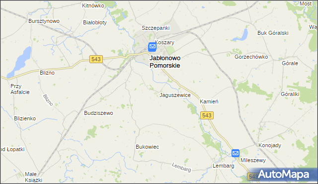 mapa Jaguszewice, Jaguszewice na mapie Targeo