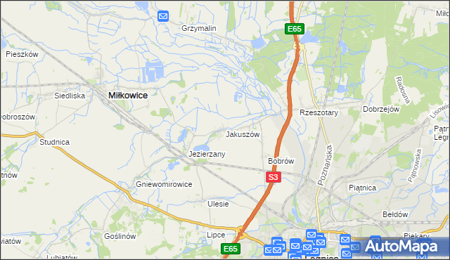 mapa Jakuszów, Jakuszów na mapie Targeo