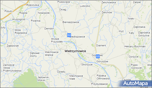 mapa Janikowice gmina Żabno, Janikowice gmina Żabno na mapie Targeo