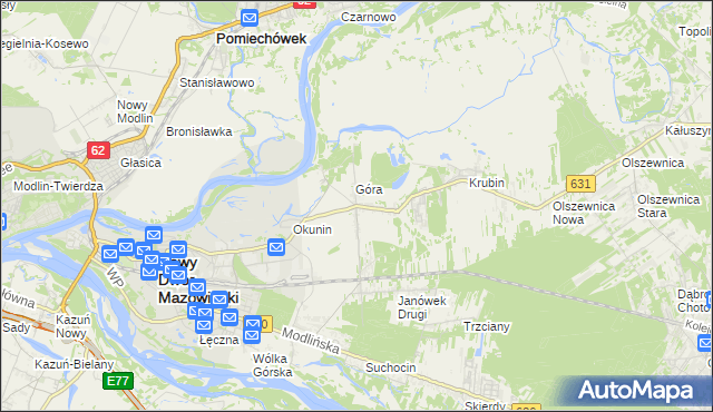 mapa Janówek Pierwszy, Janówek Pierwszy na mapie Targeo