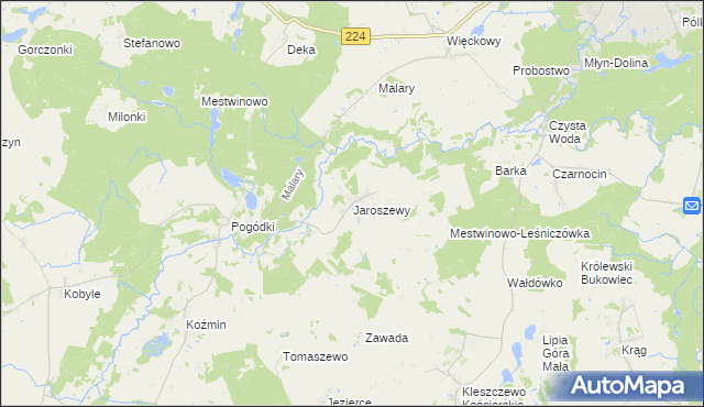 mapa Jaroszewy, Jaroszewy na mapie Targeo