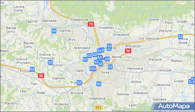 mapa Jasła, Jasło na mapie Targeo