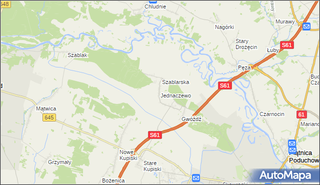 mapa Jednaczewo, Jednaczewo na mapie Targeo