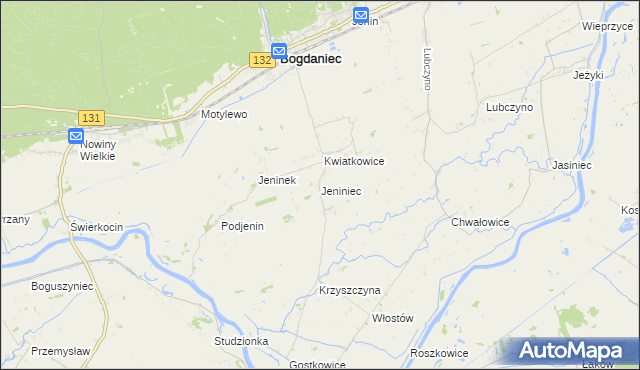 mapa Jeniniec, Jeniniec na mapie Targeo