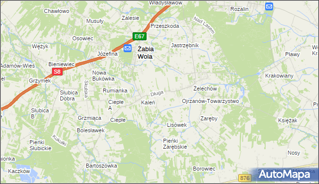 mapa Kaleń-Towarzystwo, Kaleń-Towarzystwo na mapie Targeo