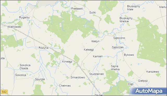 mapa Kałwągi, Kałwągi na mapie Targeo